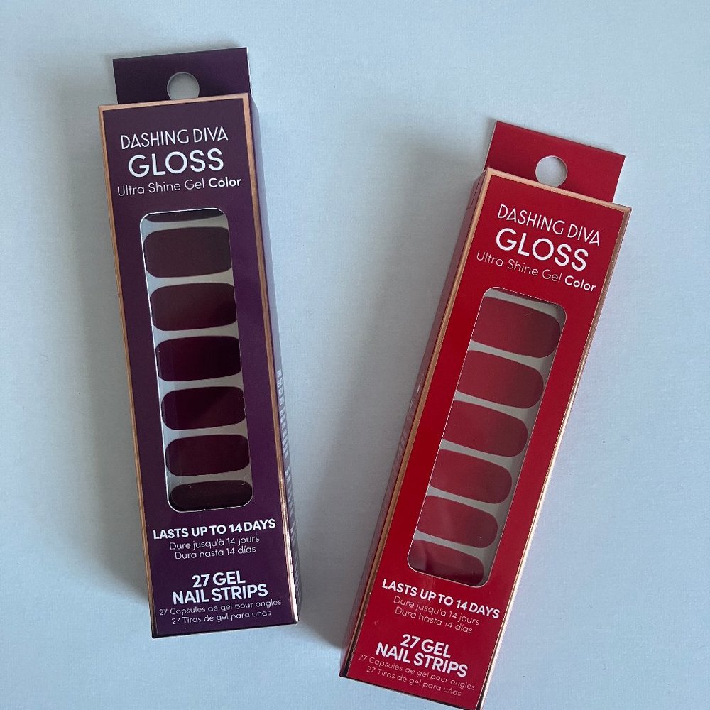 Dashing Diva Gloss Ultra Shine Gel Color Set of 2 Spiced Wine & Very Cherry